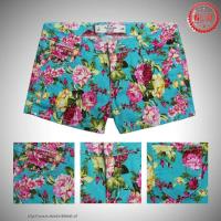 dames abercrombie classic shorts flower pattern turq Kleren Winkel hi3vl396